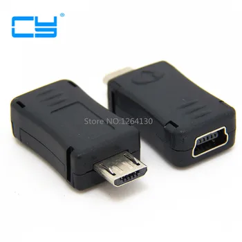 

High Quality Micro USB B Male to Mini USB Female M/F Adapter Connector Converter Free Shipping