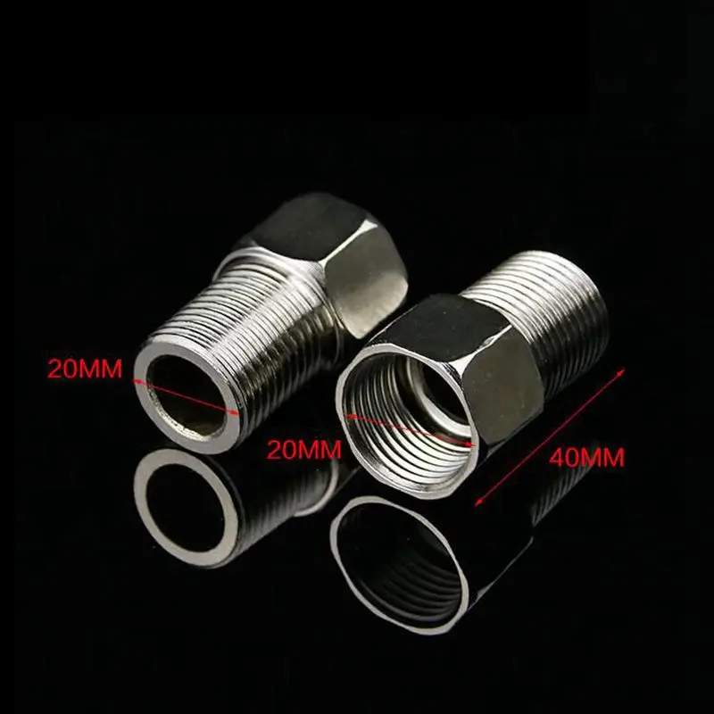 

1/2" Male to 1/2" Female BSP Thread 40mm Extension Tube Equal Pipe Fitting 201 Stainless Steel Hose Straight Connector