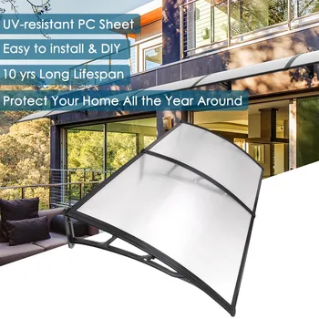 

Yescom 79x40" Door Window Outdoor Awning Patio Cover UV Rain Protection 2 Whole Polycarbonate Hollow Sheets