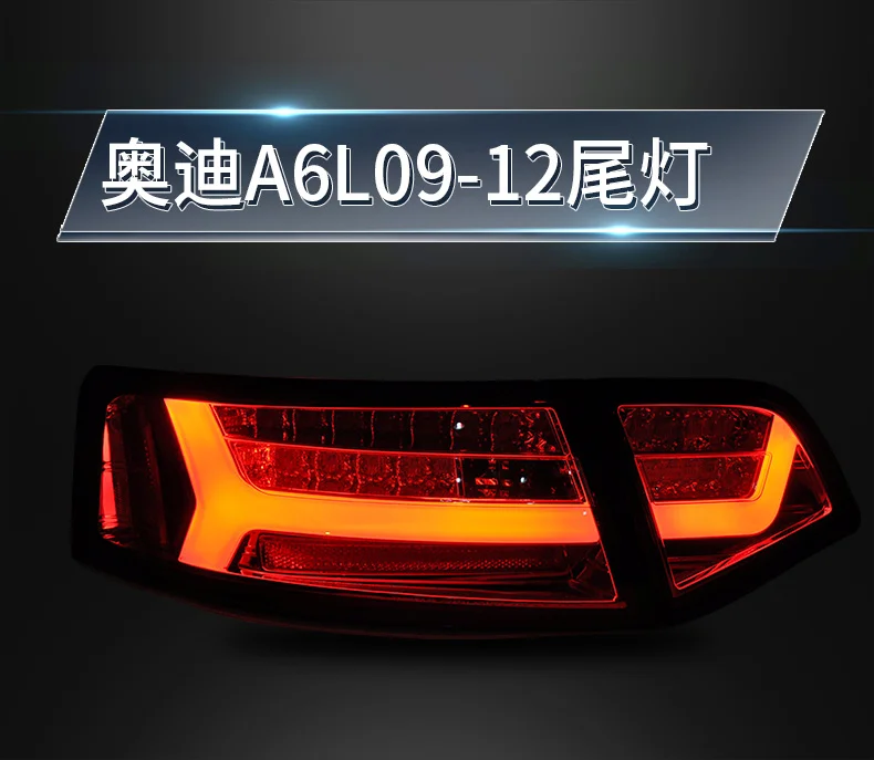 Cheap doxa Car Styling for au di A6 Taillights 2009-2012 for A6 LED Tail Lamp Rear Lamp DRL+Brake+Park+Signal led lights 0