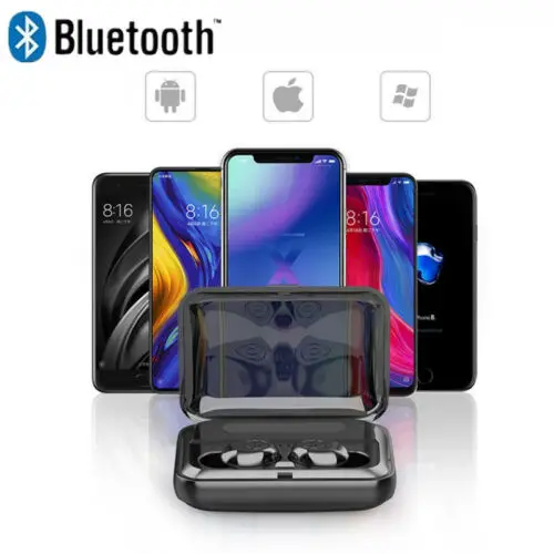 Mini True Wireless In Ear Gaming Bass Stereo Bluetooth 5 0 Earphones Waterproof Earbuds HiFi Sport Headset With Charging Box