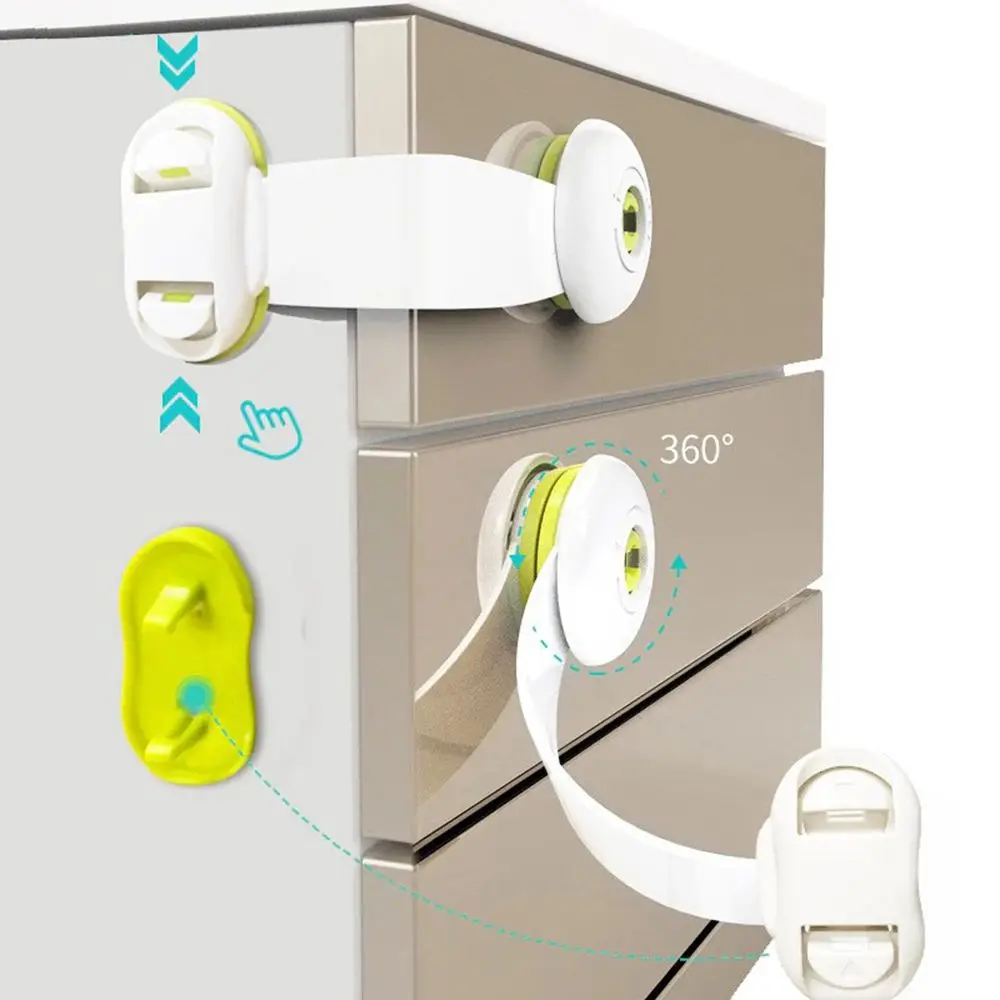 Ящик двери шкафа шкаф туалет безопасности Замки Безопасность детей малышей Уход пластиковые блокировочные ремни детская защита