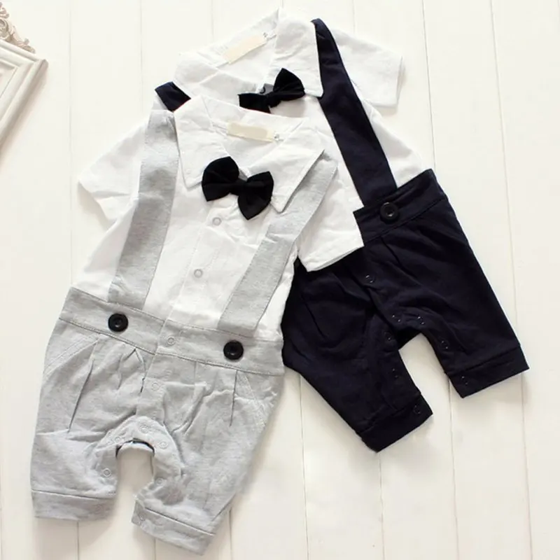 

Fashion Baby Clothes Sets Kids Boys Gentleman Short Sleeve Romper  Clothes Outfit