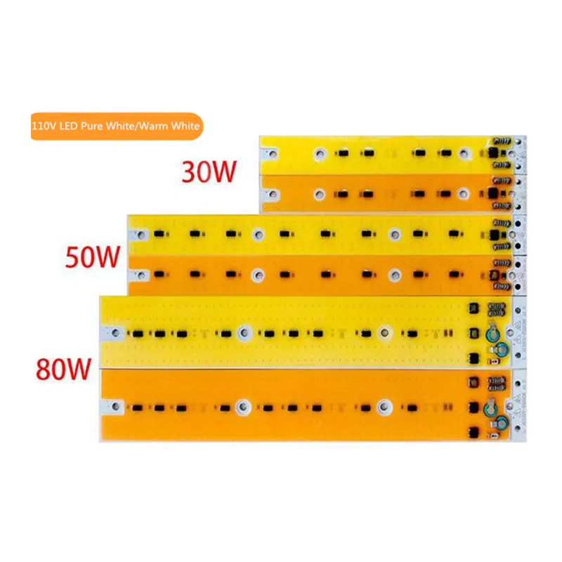 IKVVT светодио дный источник света COB лампа Чип 30 Вт 50 Вт 80 Вт AC 110 V 220 V Гц 60 Гц умный DIY прожектор белый теплый белый полный спектр лампы