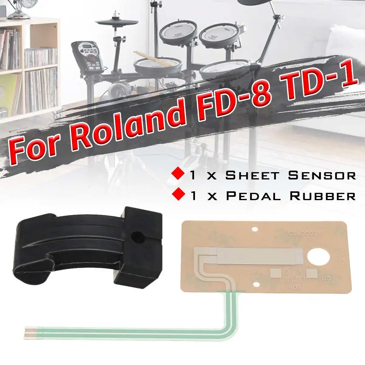 

Sheet Sensor +Pedal Rubber Actuator Fits For Roland FD-8 TD-1 Hi Hat Pedal Rubber Part Drum Accessories