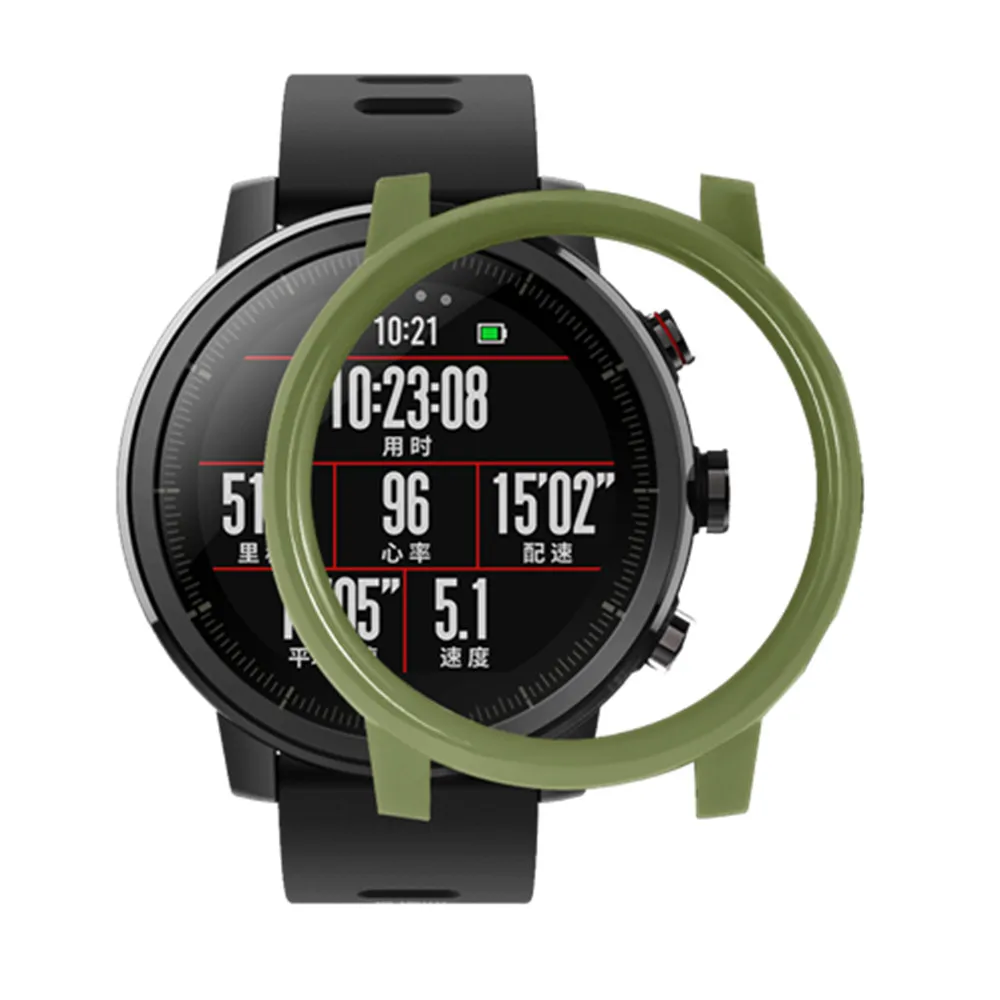 PC группа защитный чехол для xiaomi huami amazfit 2 2 S stratos Красочные смарт-ремешок жесткий пластиковый корпус тонкий рамка