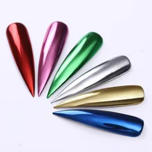 BORN красивое зеркало блеск для ногтей красочный маникюр Дизайн ногтей порошок хромового пигмента блестит Nailart ногтей погружение УФ Гель-лак