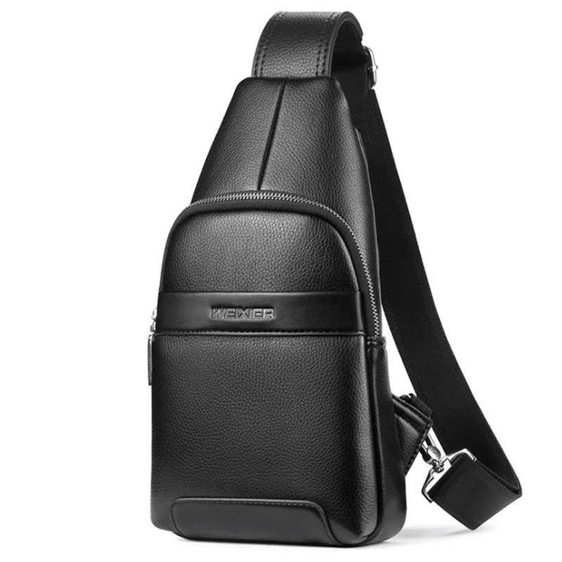 Brand Designer Casual Men&#39;s Shoulder Bag Top Quality PU Leather Chest Bag for Gentleman Male ...