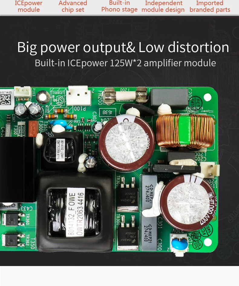 SMSL A8 ICEpower 125W Hifi Audio Digital USB DAC+Headphone Amplifier+Power Amp+Decoder DSD AK4490+TPA6120 All-in-one Machine