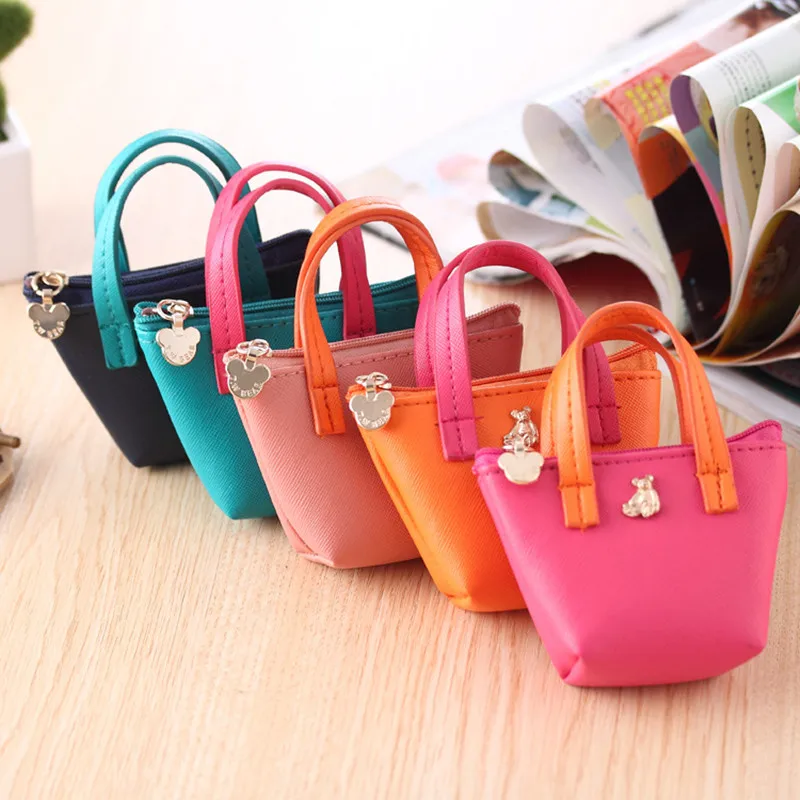 

Pu Leather Coin Purse Women Small Money Bags Female Kids Change Purses Pocket Zipper Mini Key Chain Card Holder Bag Pouch
