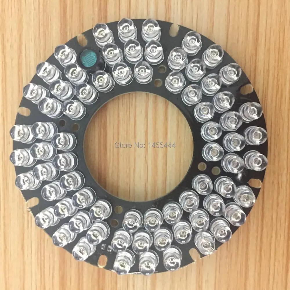 

Lihmsek 72 IR LEDs Infrared IR Illuminator For CCTV Camera 90 Degree 940nm Invisible at night no red exposure Bulb 12V DC