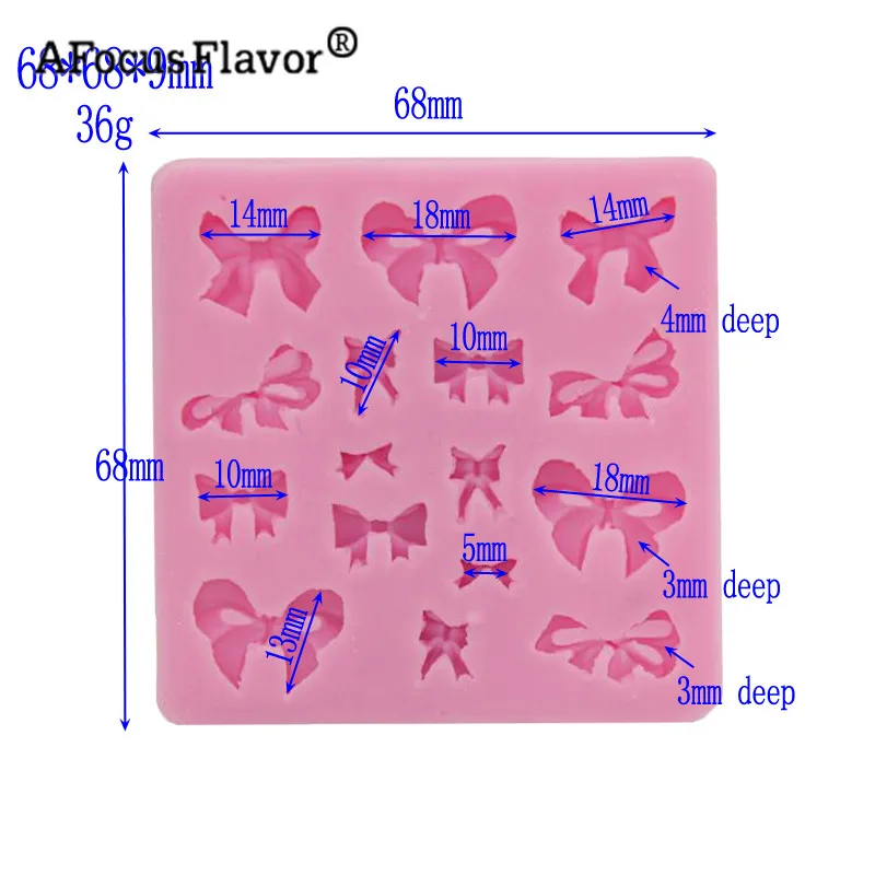 1 шт. 3d Мини бант силиконовые формы украшения для свадебного торта шоколадная форма для помадки кухонные инструменты для выпечки Molde De силикон - Цвет: Random