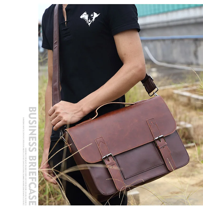 SYNARA известные бренды винтажный кожаный портфель s мужские сумки-мессенджеры коричневый Роскошный деловой портфель бесплатная Мужская t