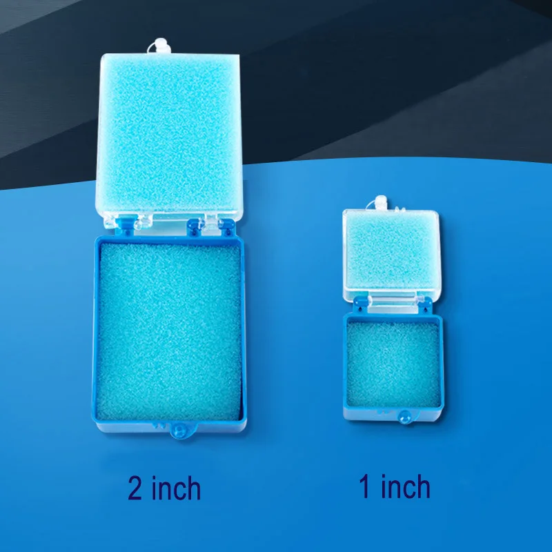 

100pcs 1inch and 2inch Dental lab storage box teeth retainer case with sponge for protesis dental