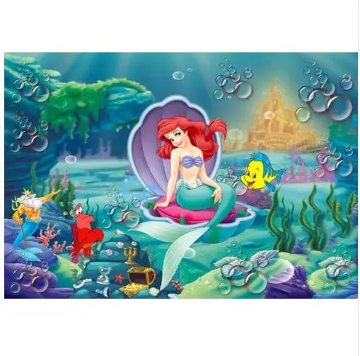 

MEHOFOTO 7x5ft Bubbles Under Sea Ariel Princess Little Mermaid Rocks Corals Custom Photo Studio Backdrop Background cst2070