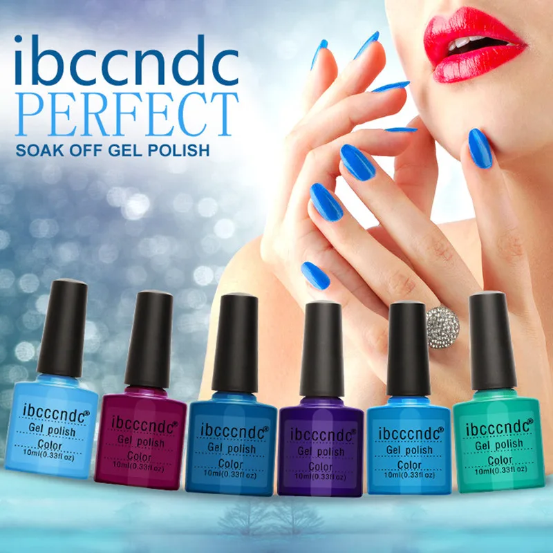6 шт./лот Ibcccndc 10 мл УФ гель для ногтей 79 цветов клей Vernis Полупостоянный грунтовка