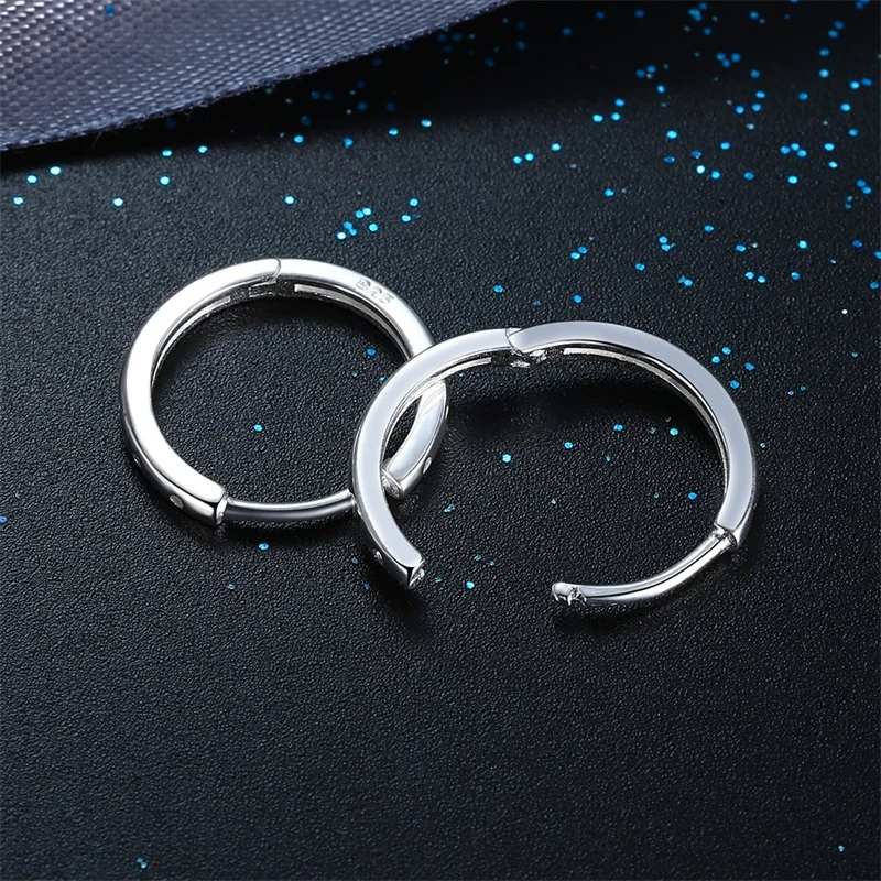 AZIZ BEKKAOUI простой стиль Настоящее 925 пробы серебряные серьги-кольца для женщин модные серебряные ювелирные изделия Bijoux прекрасный подарок