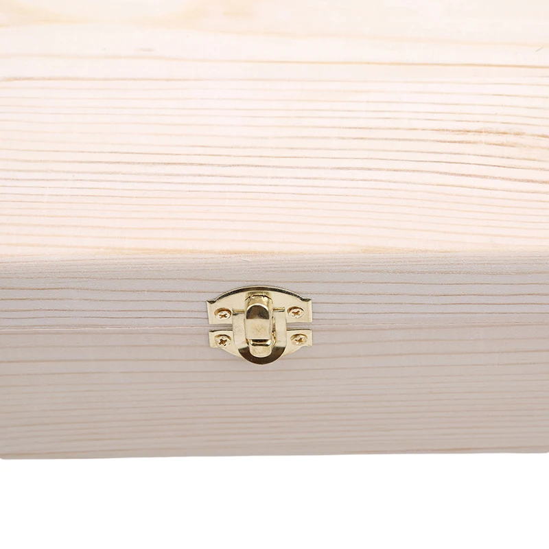 Деревянная цветная прямоугольная деревянная коробка для хранения, откидная деревянная Подарочная коробка ручной работы, чехол для ювелирных изделий