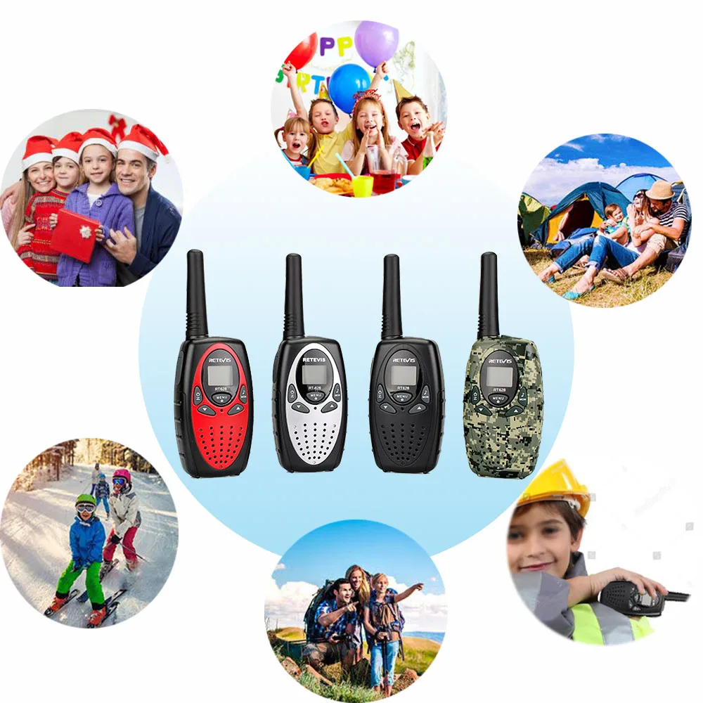 2 PCS Scan RETEVIS RT628 Black Walkie Talkie 0 5W UHF Europe Frequency 446MHz LCD Display 5
