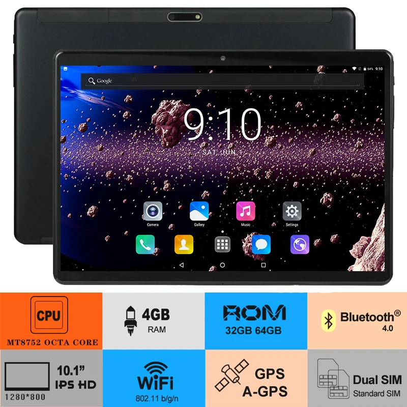 

2019 New Tablet pcs 10 inch 3G 4G Phone tablet PC Android 8.0 Octa Core 4GB RAM 64GB ROM tablets tabblets 10 kids tablet FM GPS