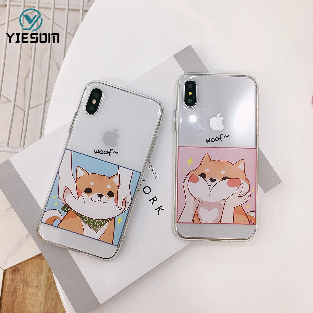 

Cartoon Dog Animal Pattern Case For iPhone XR XS XS Max X Coque Clear Phone Case For iPhone X 8 7 6 6S Plus Soft TPU Back Cover