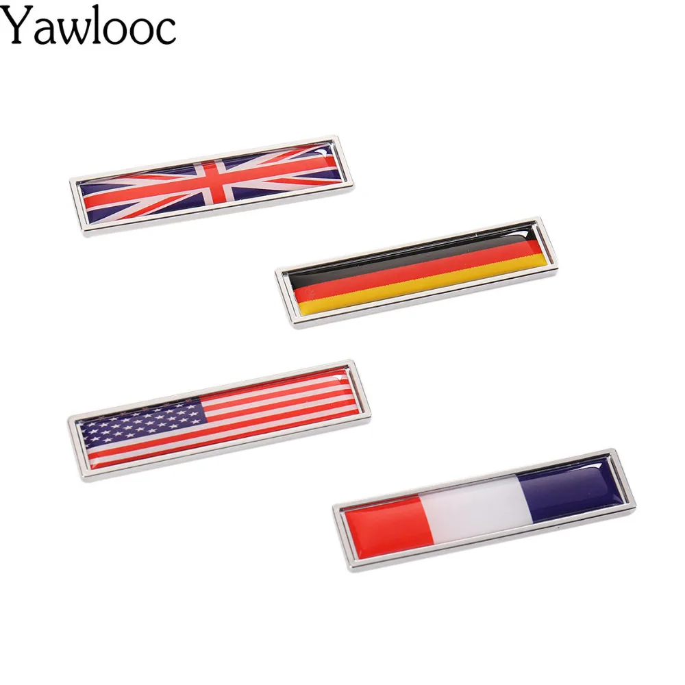 

1Pcs/Lot 3D Metal Italy Germany USA France Britain Flag Car Sticker Decorate Stickers Emblem Badge For Cars