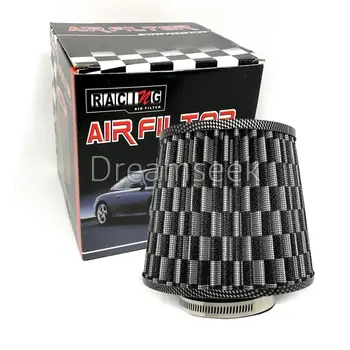 

3" High Flow Car Trunk Cold Air Intake Filter Cleaner Carbon Fiber Appearance