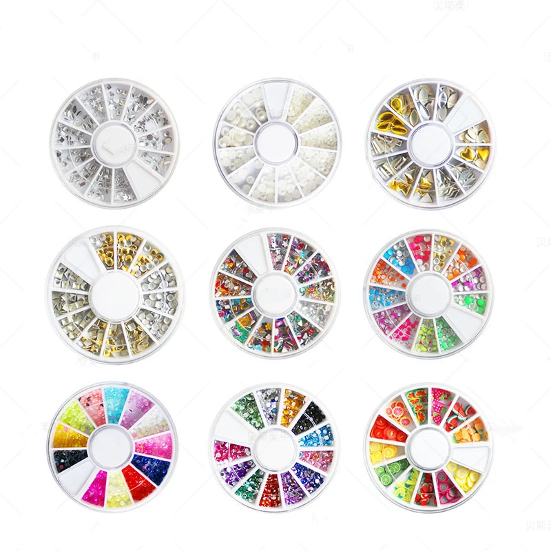 

Fashion Mixed Colorful Chameleon Stone Small Irregular Bead Nail Rhinestone Manicure 3D Nail Art Decoration In Wheel Accessories