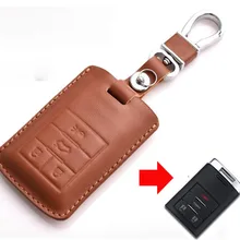Натуральная кожа ключа автомобиля чехол для CADILLAC XTS KEY HOLDER протектор кошельки Ключевые сумки с брелоки