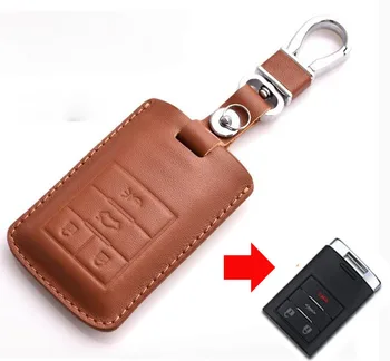 

GENUINE LEATHER CAR KEY CASE FOR CADILLAC XTS KEY HOLDER PROTECTOR KEY WALLETS BAGS WITH KEY RINGS