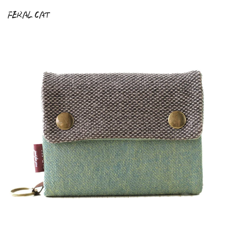 Solid jean Short Womens Wallets Purses Female Denim Handbag Clutch Coin Purse Card Wallet For ...