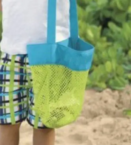 Sand Beach Bag Toy Storage Large Mesh Durable Sand Away Backpack New N1I6