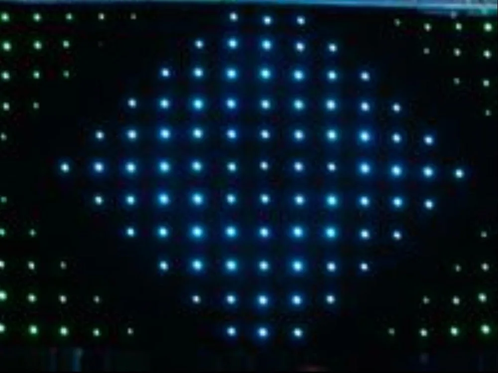 

RGB 2x3M LED Vision Curtain 176pcs SMD High-bright stage Cloth Fireproof Velour + Controller LED Video Curtain