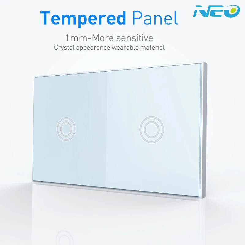 NEO Coolcam Smart Home Z-Wave Plus 2CH US Light Switch Compatible with Z-wave 300 series and 500 series Home Automation