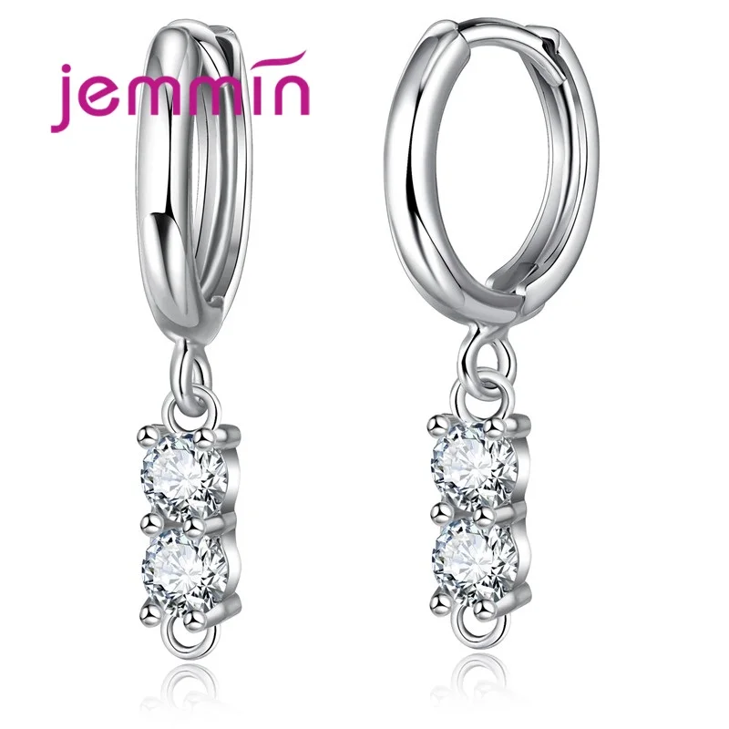 Hot Women Dangle Earrings Findings ewelry 925 Sterling Silver Diamond