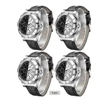 4 pcs Windproof Flameless USB ไฟแช็กนาฬิกาอิเล็กทรอนิกส์ชาย Casual ชาร์จบุหรี่นาฬิกาควอตซ์ relogio Masculino 39