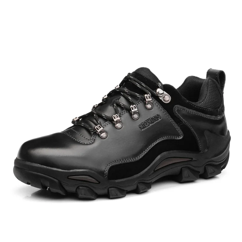 

Men Outdoor Hiking Boots Men Waterproof Non-slip Mountaineering Shoes Men Real Leather Trekking Fishing Hunting Hiking Shoes Men