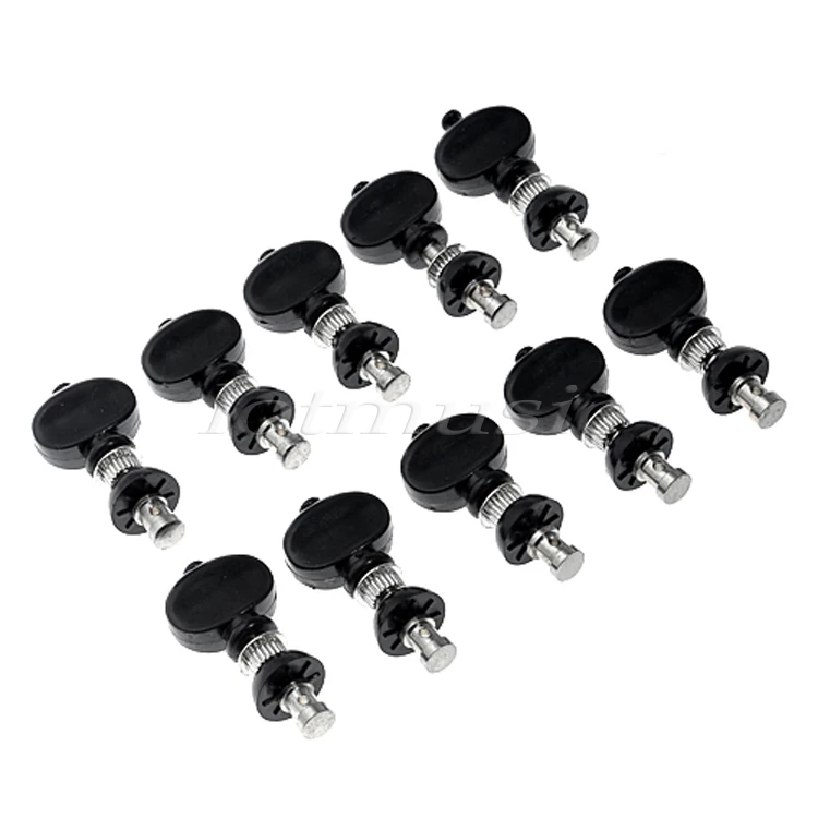 

10Pcs Ukulele Tuning Pegs Machine Heads Black Friction Pegs