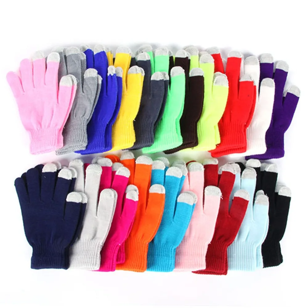 Sale 1 Pair Women/Men Touch Screen Gloves For Smart Phone Tablet Warm Knit Winter Mitten