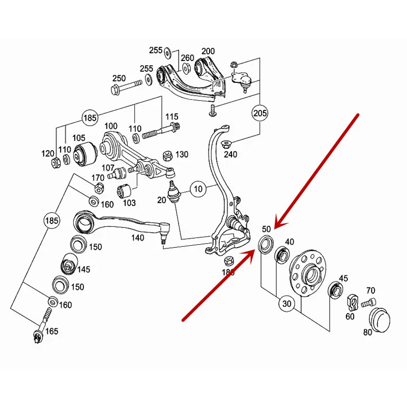 

Front wheel bearing oil seal S GLS E level W221 S320 S420 S350me rce des be nzS280 S500 S63 S60 AMG Drive shaft half shaft seal
