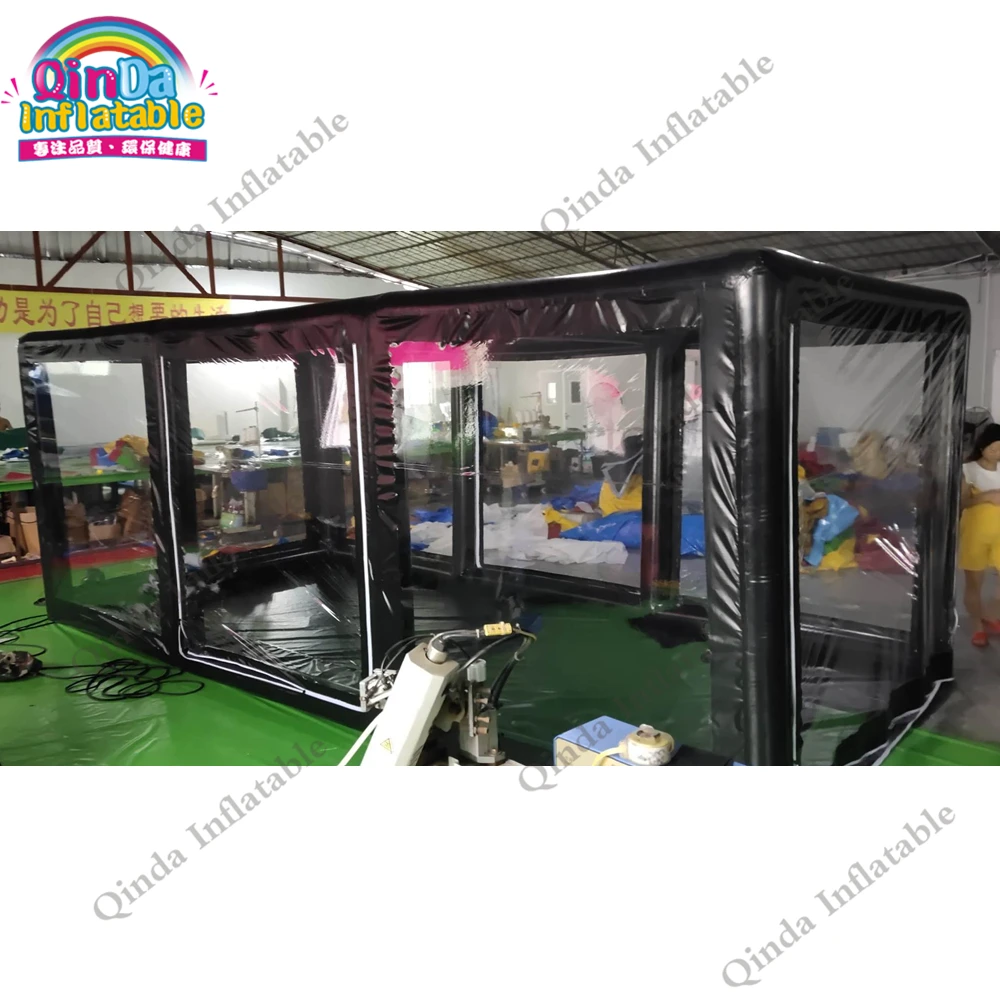 High Quality Portable Inflatable Car Cover Tent,6x3x2.3m Inflatable Car Wash Tent With Air Pump 4