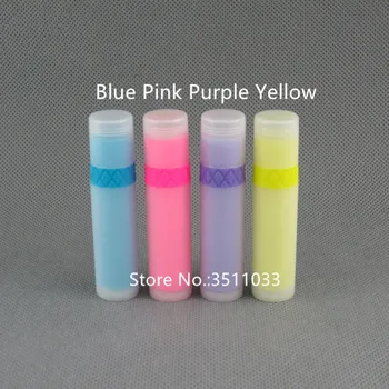 

100pcs 3G Empty Plastic Lip Balm Tube Colored Directly Filling Small Lipstick Refillable Container Cosmetic Lip Balm Packing
