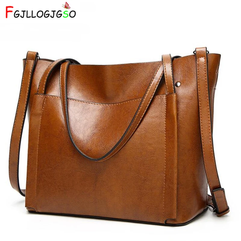 

FGJLLOGJGSO Women PU Leather Shoulder Bag Female Large Tote Handbag Business Sac Ladies Messenger Crossbody Bag For Women bolsas