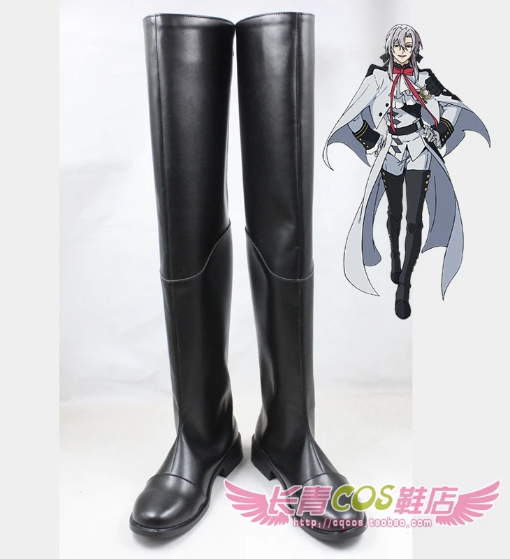 Ферид Батори Hyakuya Mikaera Mikaela Сапоги аниме Owari no Seraph of the end Shoes на заказ Хэллоуин |