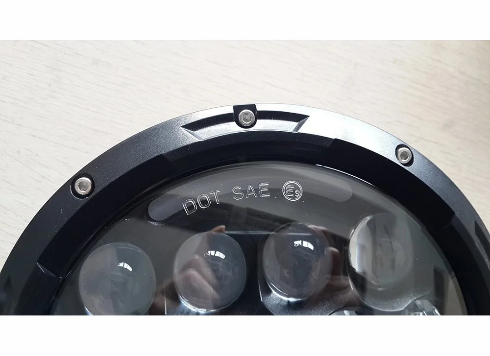 Headlight 7 Inch LED Head light lamps H4H13  Angel Eyes DRL Turn Signal For Lada 4x4 urban Niva JK Land rover defender Hummer (2)