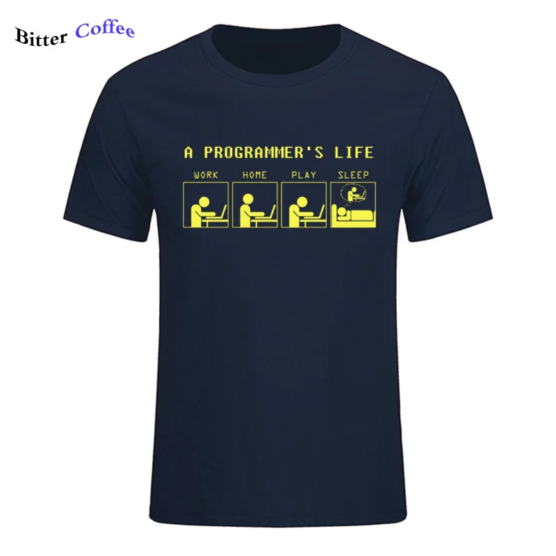 Новое поступление, рабочая компьютерная кодовая программирующая футболка для мужчин, хлопок, с круглым вырезом, летняя футболка с принтом - Цвет: 7