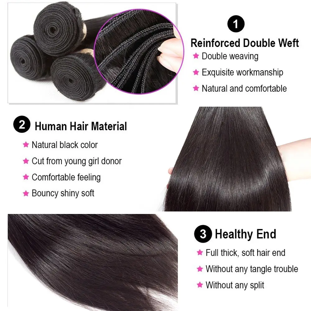 Sapphire Brazilian Straight Human Hair Bundles With Closure Brazilian Hair Weave Bundles With Lace Closure Human Hair Extension Sapphire Brazilian Straight Human Hair Bundles With Closure Brazilian Hair Weave Bundles With Lace Closure Human Hair Extension