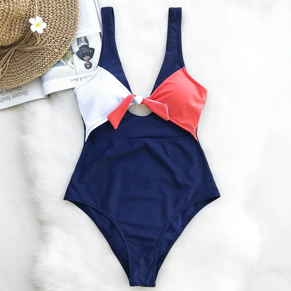 

Cupshe Magic Spell Bowknot One-piece Swimsuit Push Up Bathing Suit Swimwear Brazilian Biquini Monokini Maillot De Bain