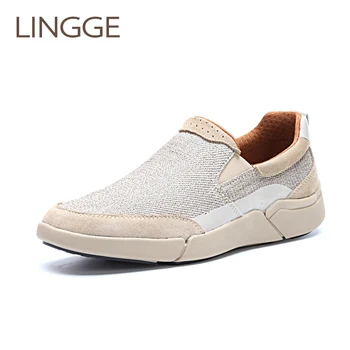 

LINGGE New Breathable Men'S Shoes MD Sole Light Weight Shoes Footwear Casual Shoe Leisure Loafers Outdoor Shoe Drop Shipping
