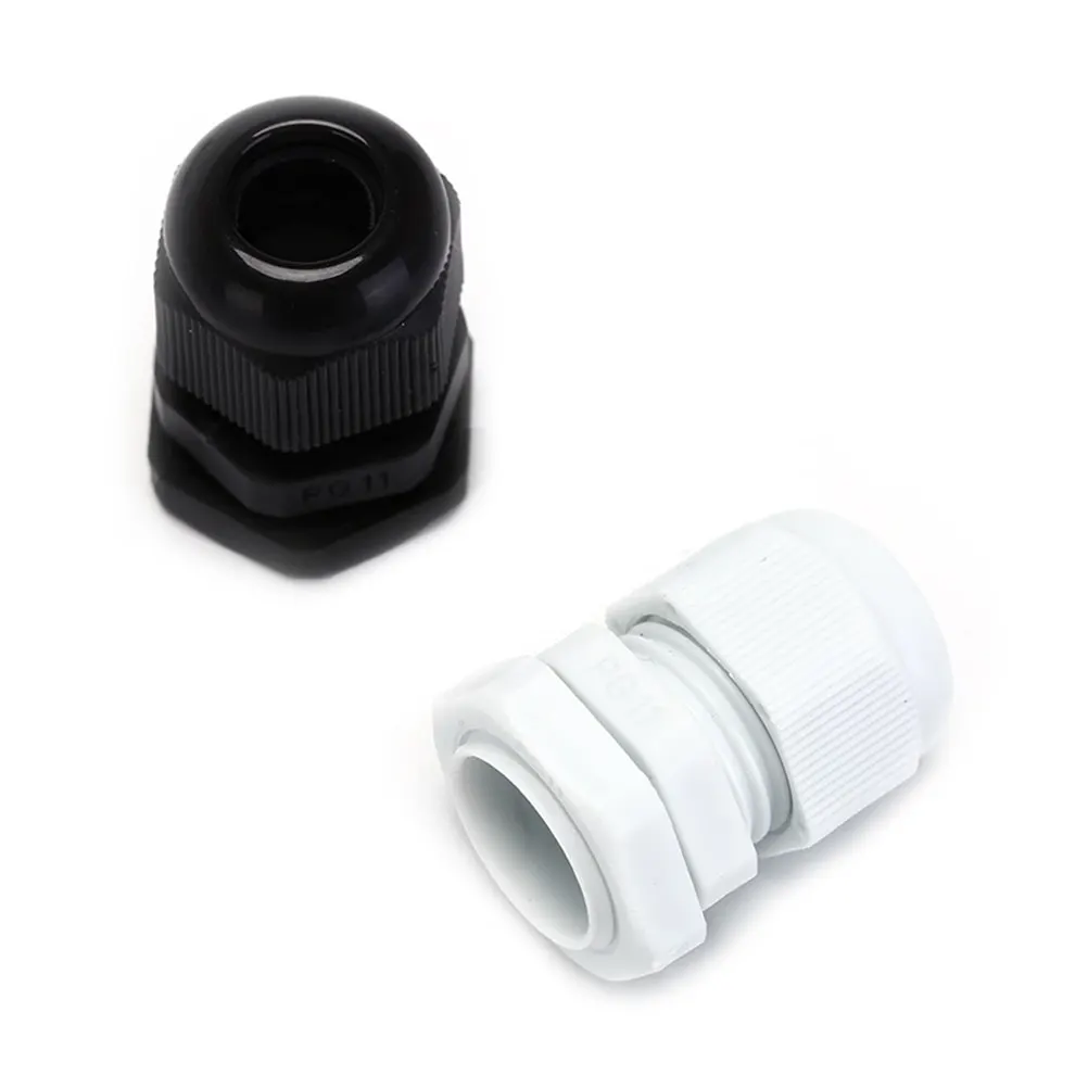 Новый 5-10 мм Кабели IP68 Водонепроницаемый PG11 черный, белый цвет Пластик вводы Соединители для крепления кабелей вводы Разъемы 10 шт./лот
